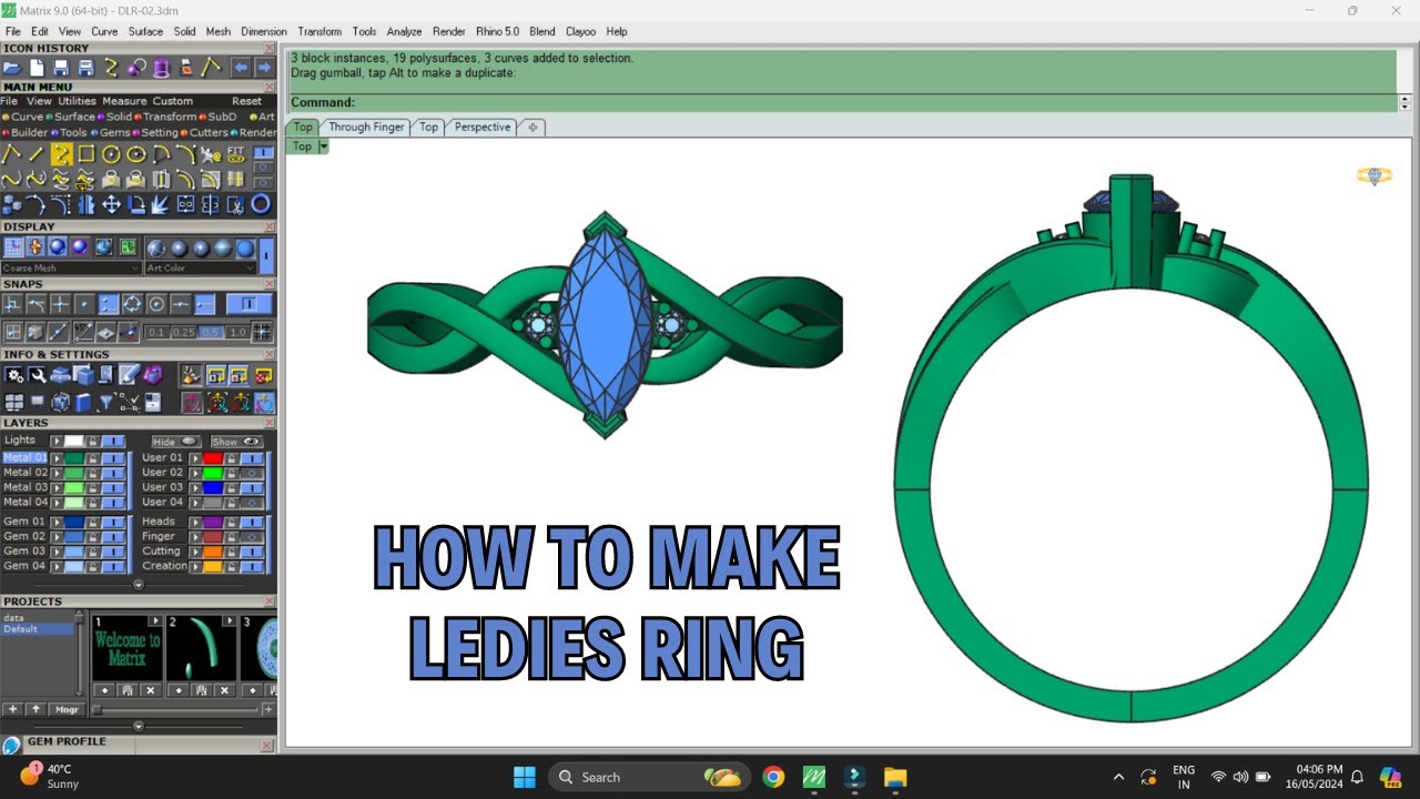 How To Make Ledies Ring Jewellery Design Matrix 9 (Unity Institute)