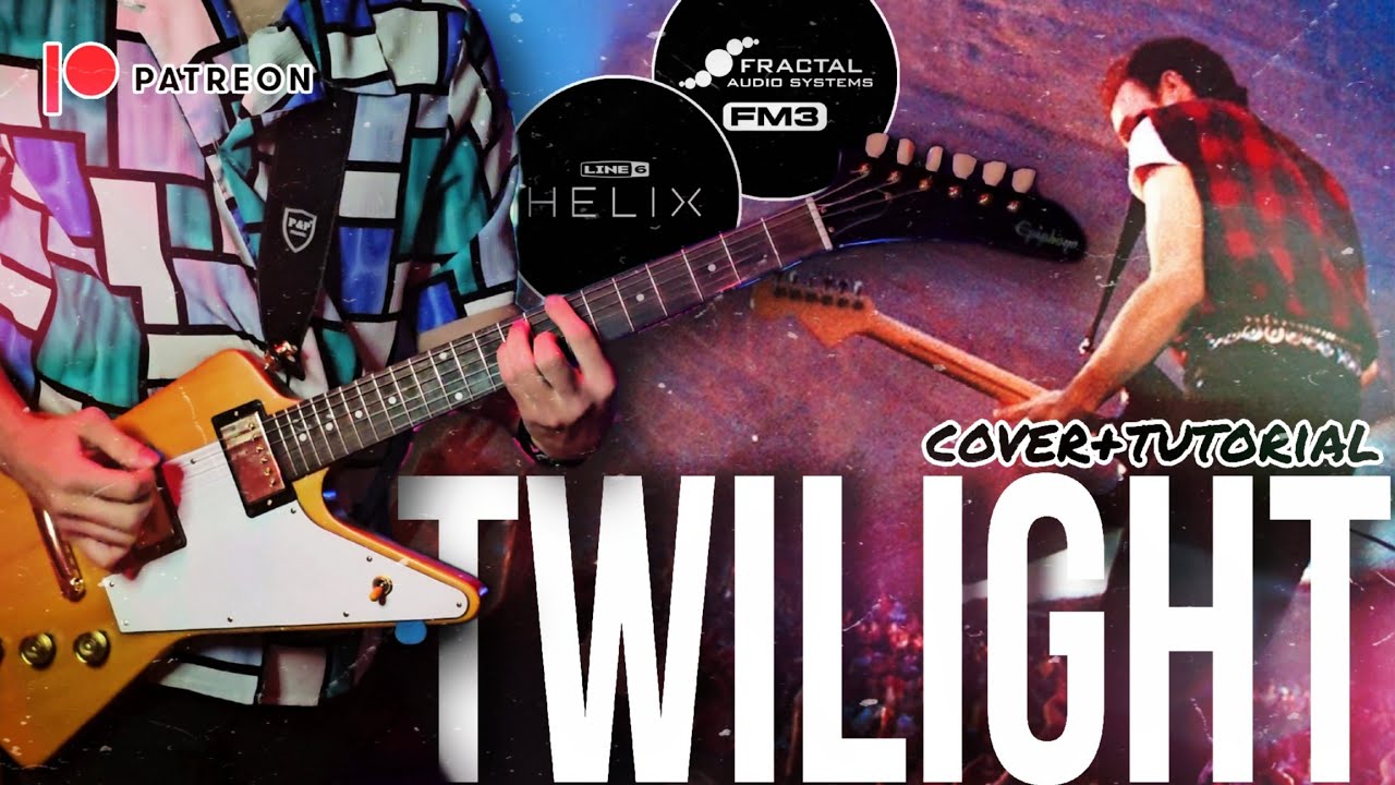 U2 - Twilight (Guitar Cover/Tutorial) Live From Red Rocks Backing Track Line 6 Helix Fractal FM3