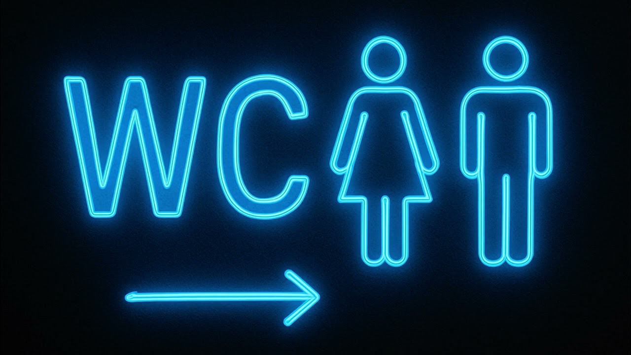WC SIGN | STATIC SIGN FOR SHOPS CONCERTS | 12 HOURS