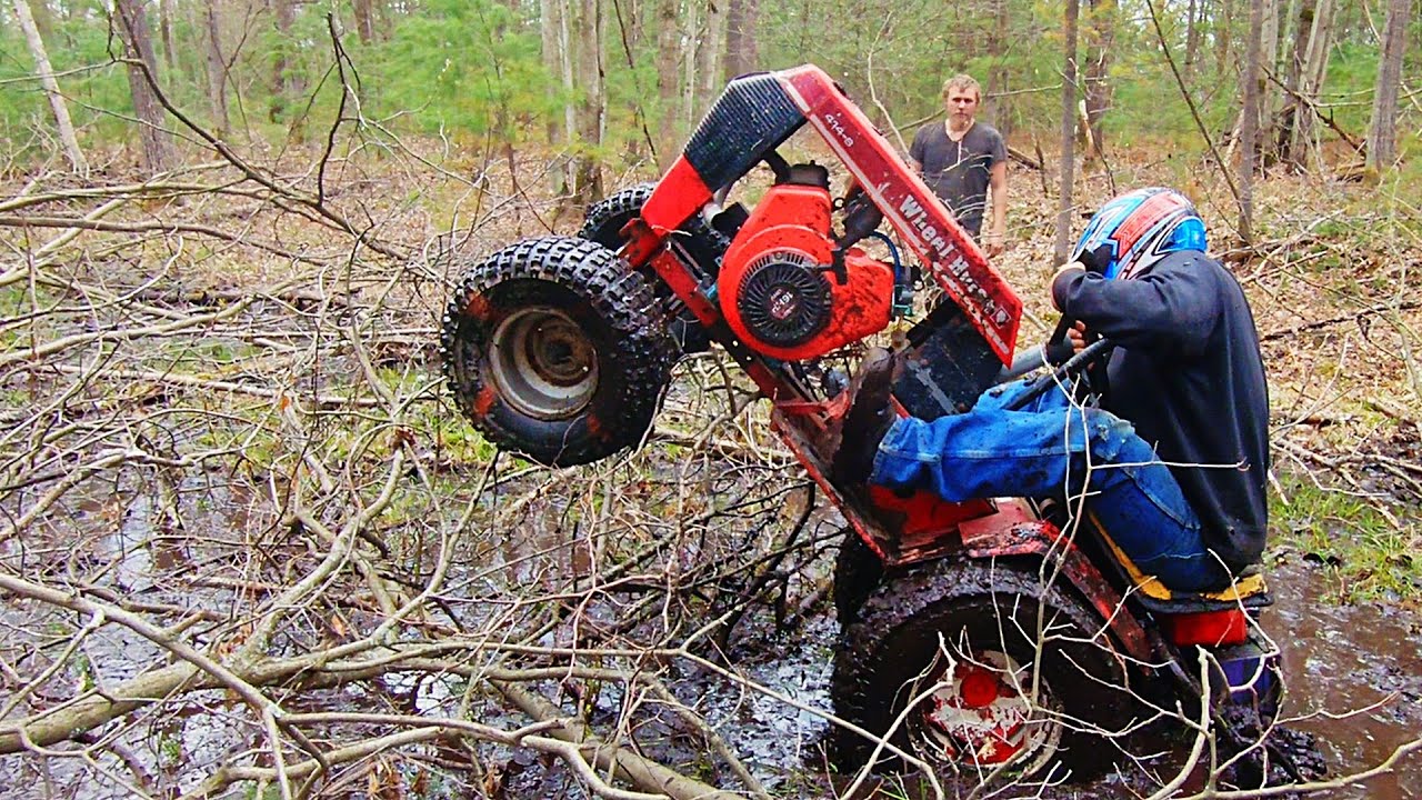 Mud Mowers from Hell!!! Group ride down a creek