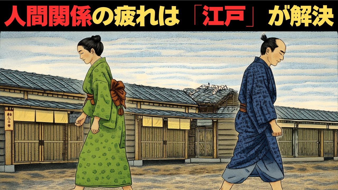 【人間関係に疲れたら】江戸の知恵に学ぶ「浅いのに切れない」最強の距離感