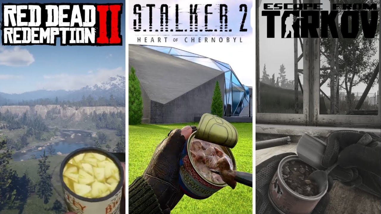 HOW is the EATING ANIMATION  in different GAMES?
