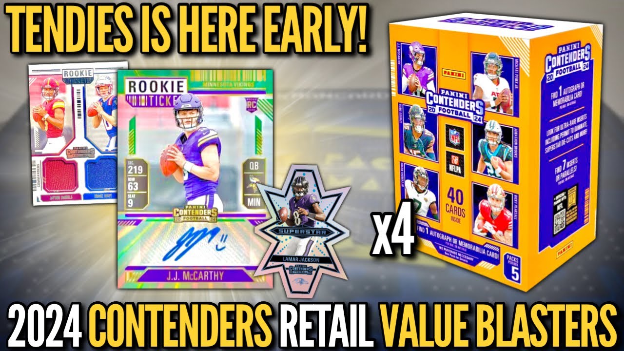 CONTENDERS RETAIL IS HERE EARLY! 😮🔥 2024 Panini Contenders Football Retail Value Blaster Box Review