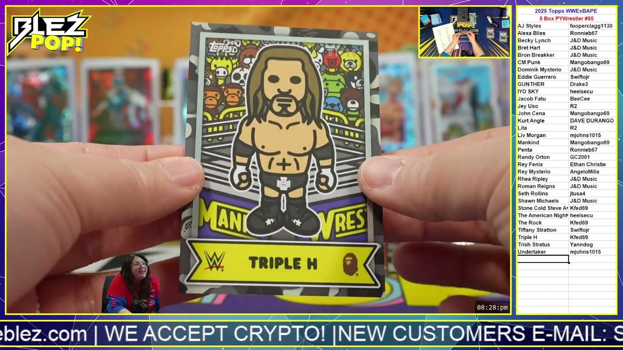 2025 Topps WWE x BAPE 5 Box Pick Your Wrestler #55