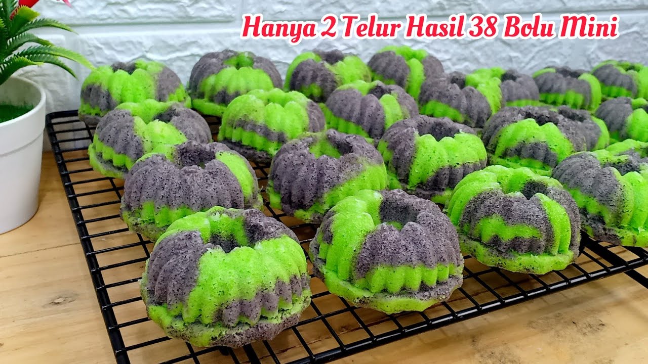 KREASI BARU BOLU MINI DENGAN RASA KETAN HITAM DAN PANDAN TEKSTUR SUPER LEMBUT !!!