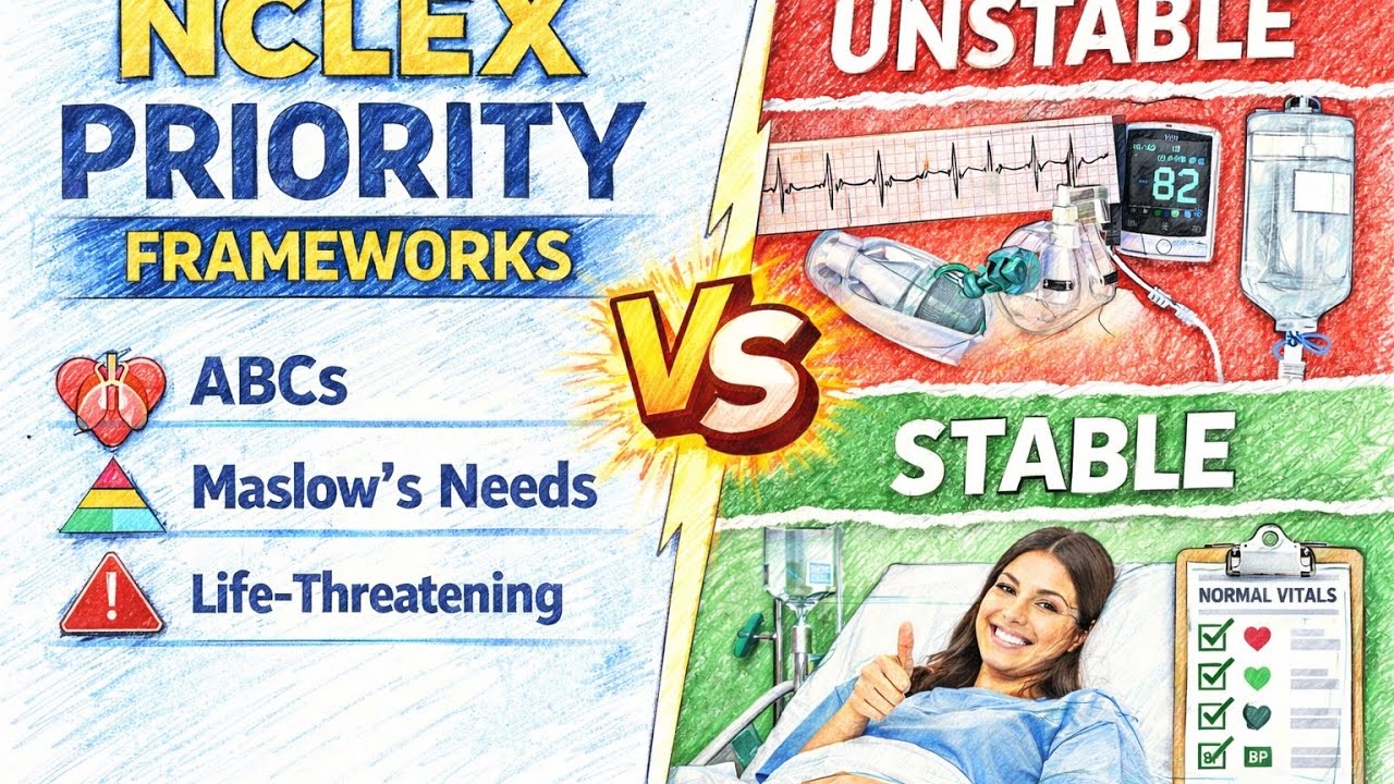NCLEX Priority Frameworks | Stable vs Unstable Patients Made Easy