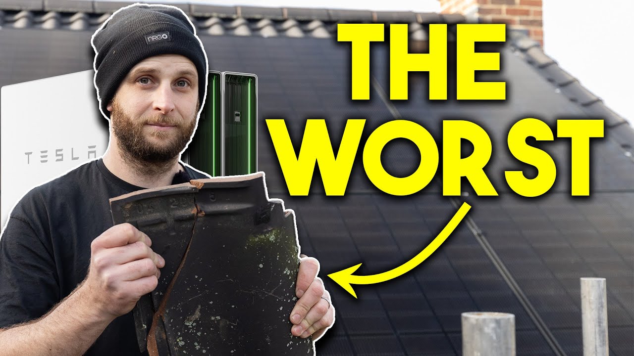 The Worst Roof To Install Solar On? 32 Solar Panel + 3 Tesla Powerwall 2 Installation