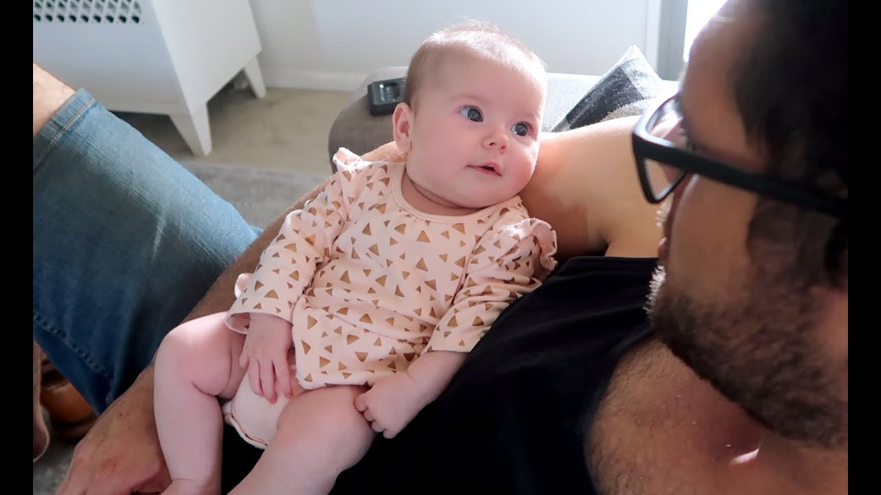 2 Month Old Baby's CUTE Conversation With Her Daddy