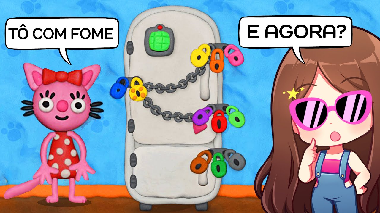 12 CADEADOS NA GELADEIRA DOS GATOS! (12 Locks Funny Pets)