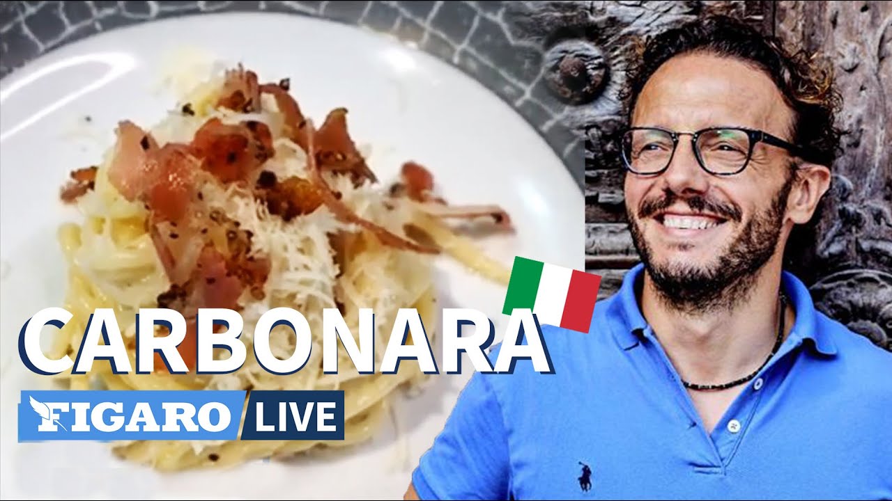 La vraie recette de spaghetti carbonara italienne, par le chef Simone Zanoni 👨🏼‍🍳