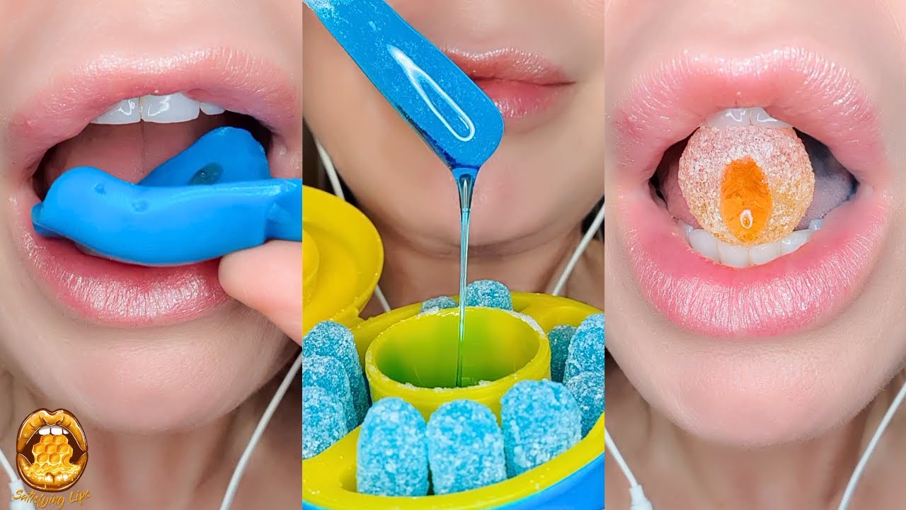 Satisfying ASMR Eating Juicy Drop Candy Mukbang 먹방