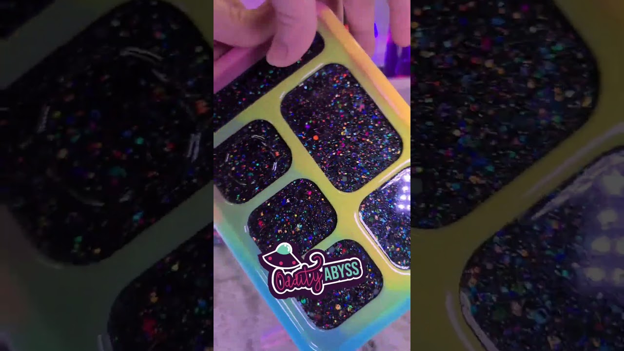 GLOW Tray! #siliconemold #unmolding #resin #resinart #customtray #smallbusiness #stickershop