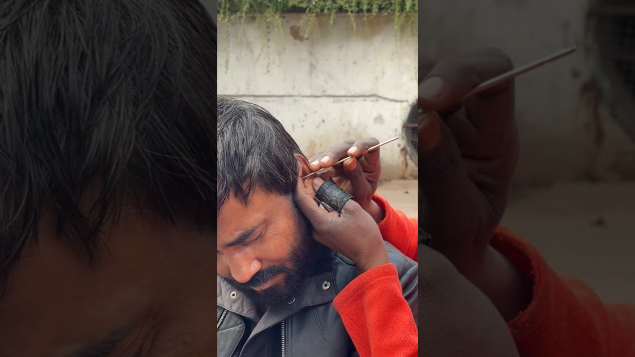 Ear Cleaning in India – Surprisingly Relaxing Experience! | ASMR Street Barber