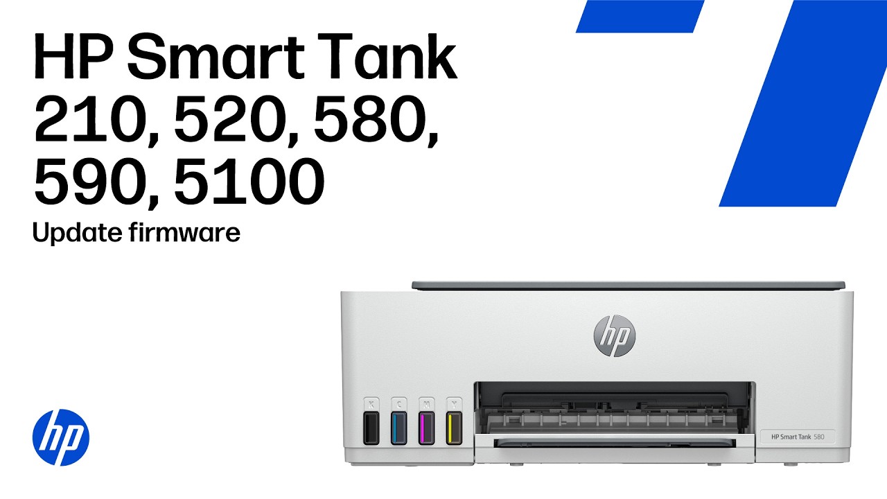 Update the printer firmware| HP Smart Tank 210, 520, 580, 590, 5100 printers | HP Support