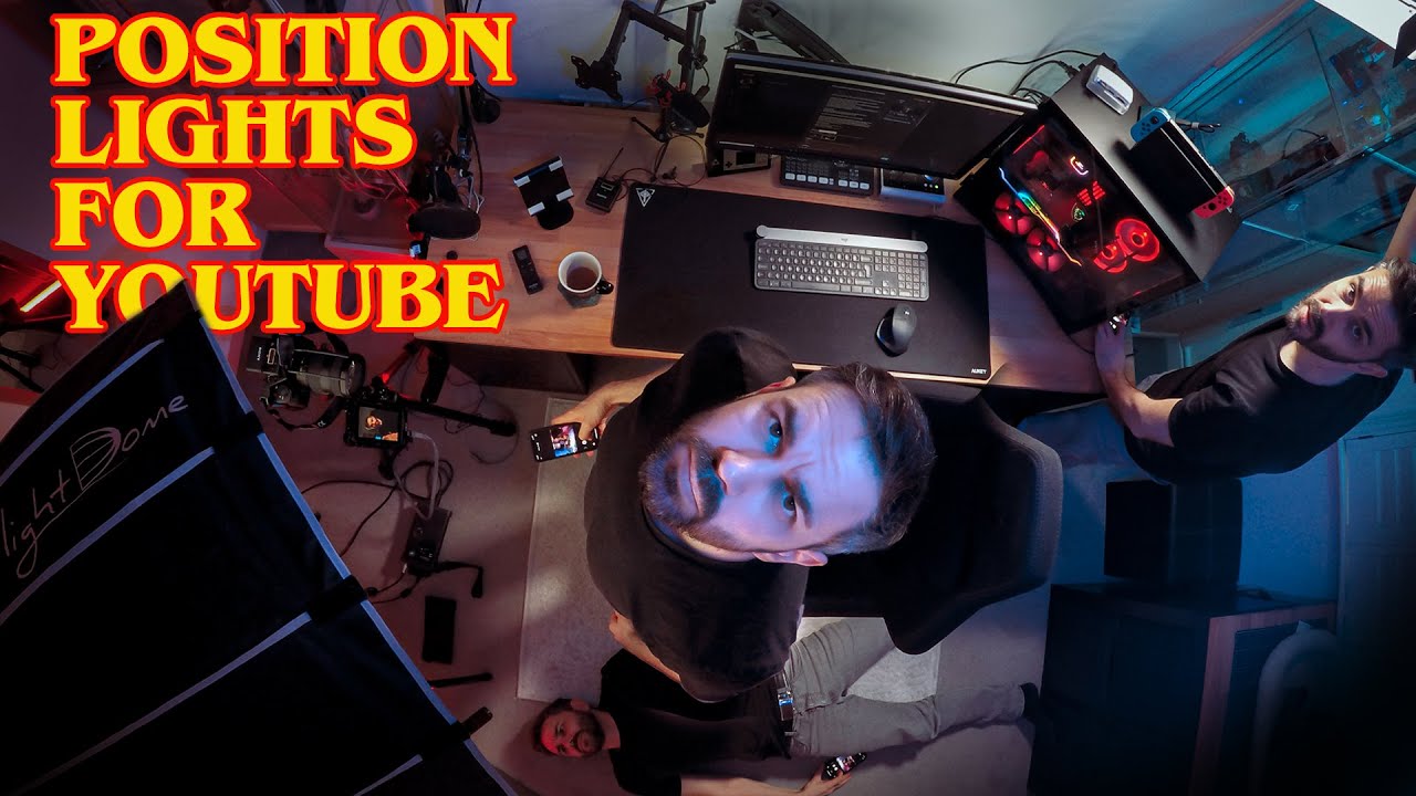 How I position Lights For Youtube Videos #SHORTS