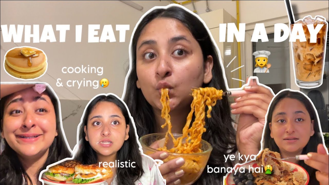 WHAT I EAT IN A DAY (realistic, crying + cooking edition)😭👩&zwj;🍳🍕🔥