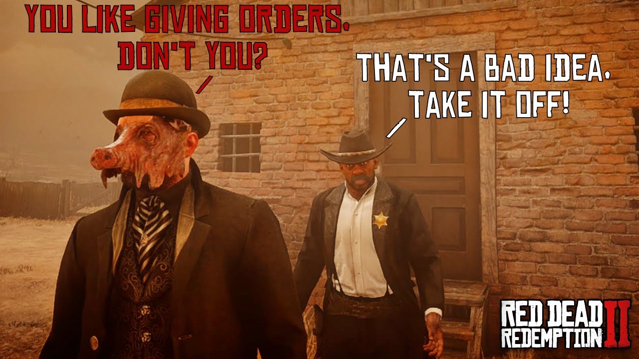Masked John Antagonizes Lawmen | RDR2