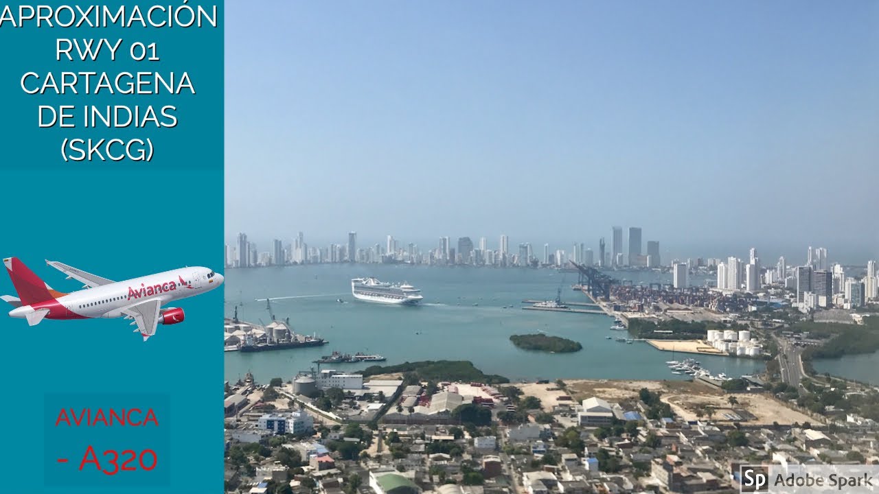 Espectacular Aproximación y Aterrizaje en Cartagena | AVIANCA - A320 |