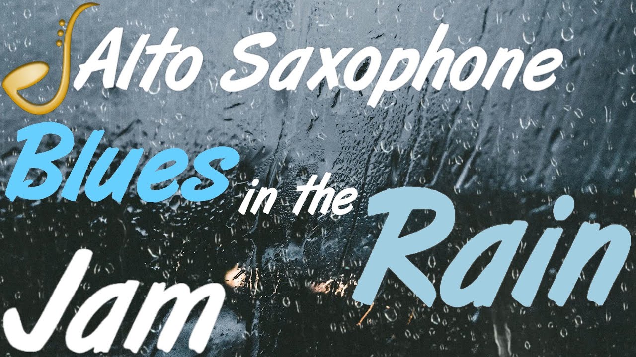 Blues in the Rain Alto Saxophone Backing Track Jam in C | Improvisation