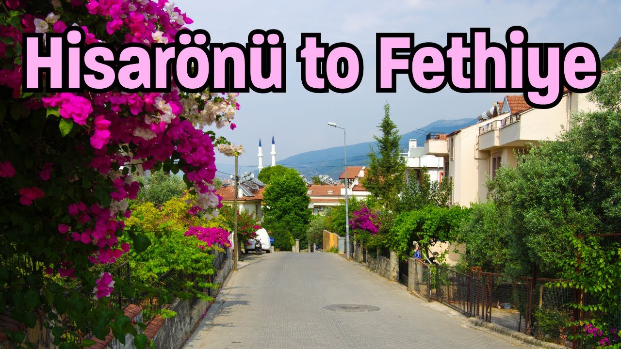 Hisarönü to Fethiye Town Centre 4K Drive  | Scenic Turkish Road Tour
