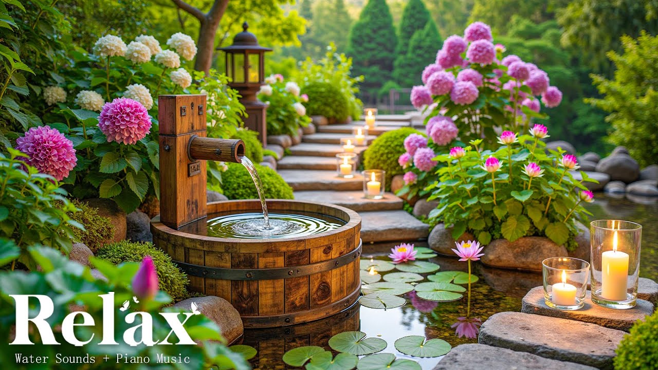 Расслабляющая музыка + успокаивающий шум воды 🌿 Мгновенное спокойствие, снятие стресса, тревоги и д