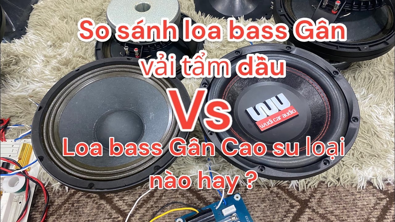 So sánh loa bass gân vải tẩm dầu với gân cao su để xem loại nào hay hơn !