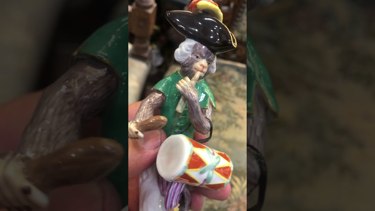 Мейсен обезьяна в супер состоянии начало 20 века на продажу  #porcelain #figurine #meissen #shorts