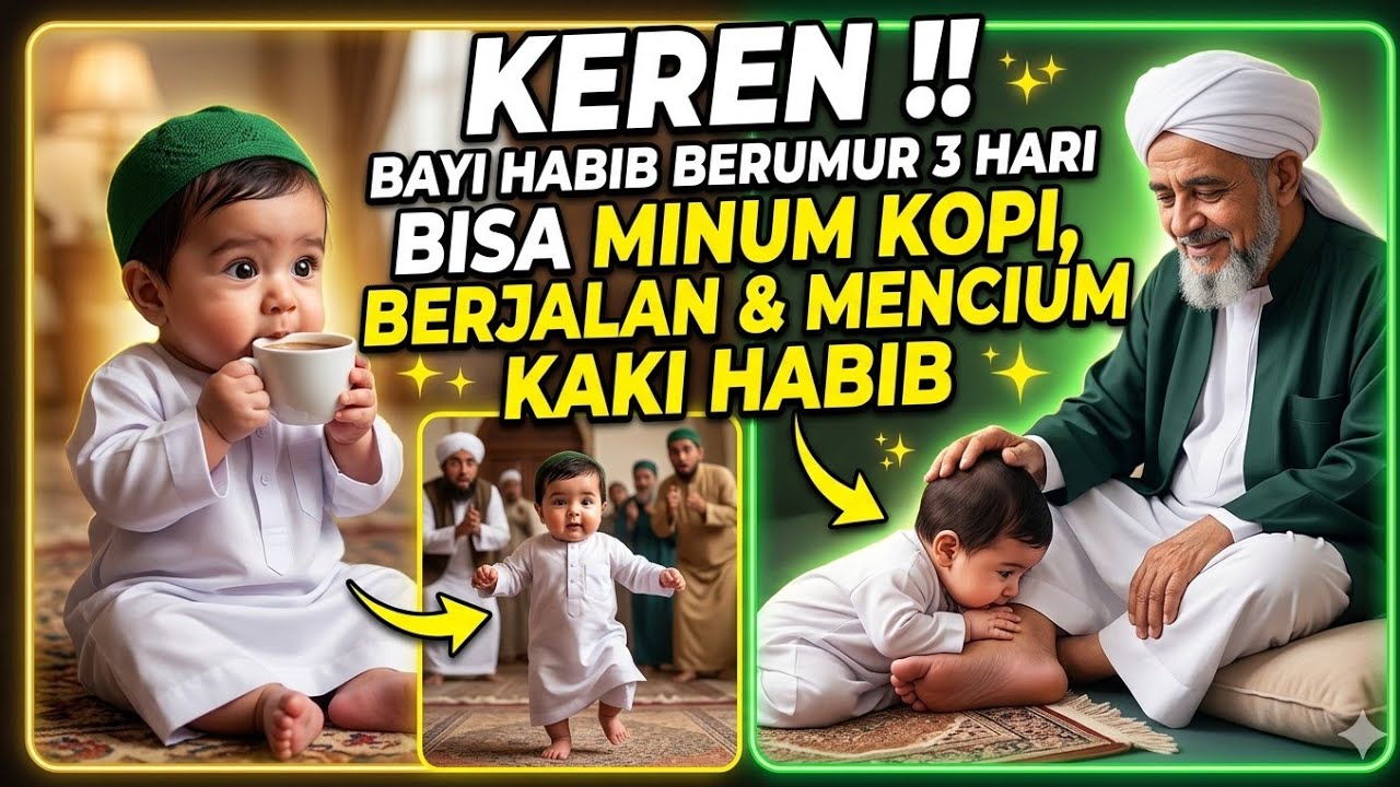 Ngeri !! Bayi Habib Umur 3 Hari: Bisa Ngopi, Berjalan & Menciumi Kaki Para Habaib !!