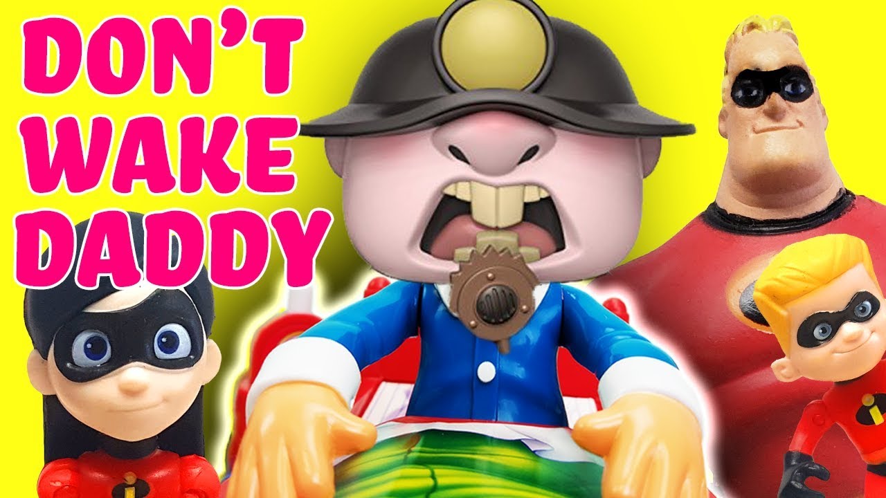 Incredibles 2 Don't Wake Daddy The Underminer Mystery Game! W/ Dash, Violet and Jack-Jack