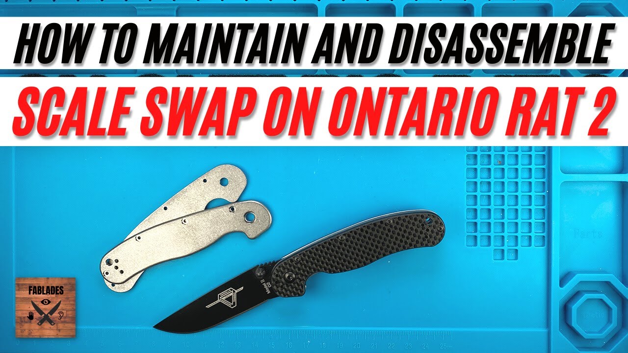 How to Disassemble and change the scales on the Ontario Rat 2 Pocketknife. Fablades Full Review