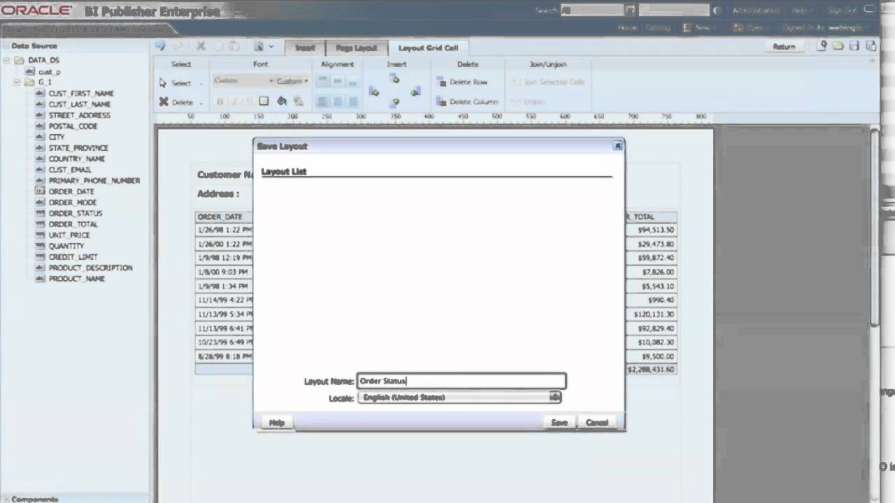 Master Detail Report with Oracle BI Publisher