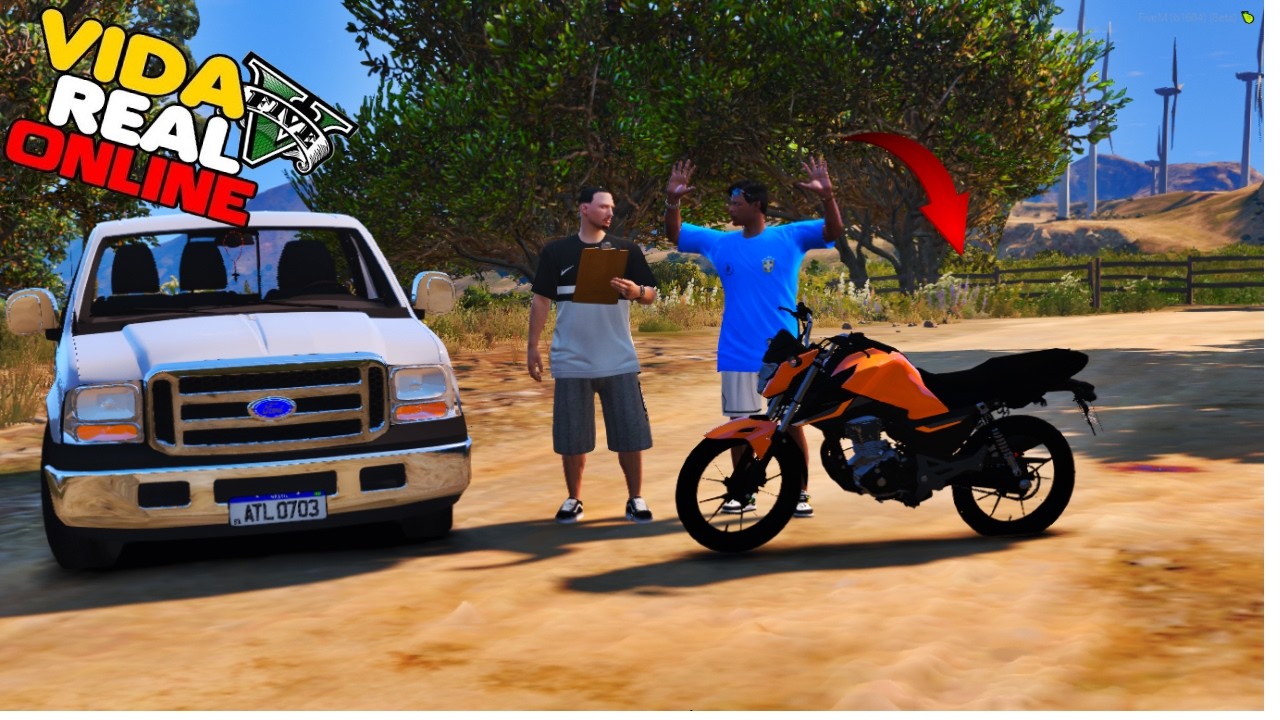 GTA 5 VIDA REAL | VENDI UMA MOTO ZERO KM PARA O MEU AMIGO DE INFÂNCIA - 20