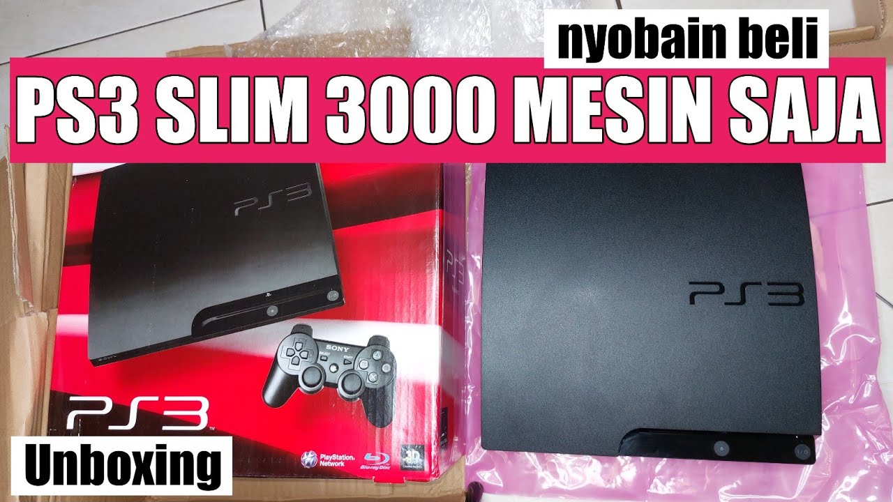 UNBOXING PS3 SLIM 3000 Varian Mesin Saja