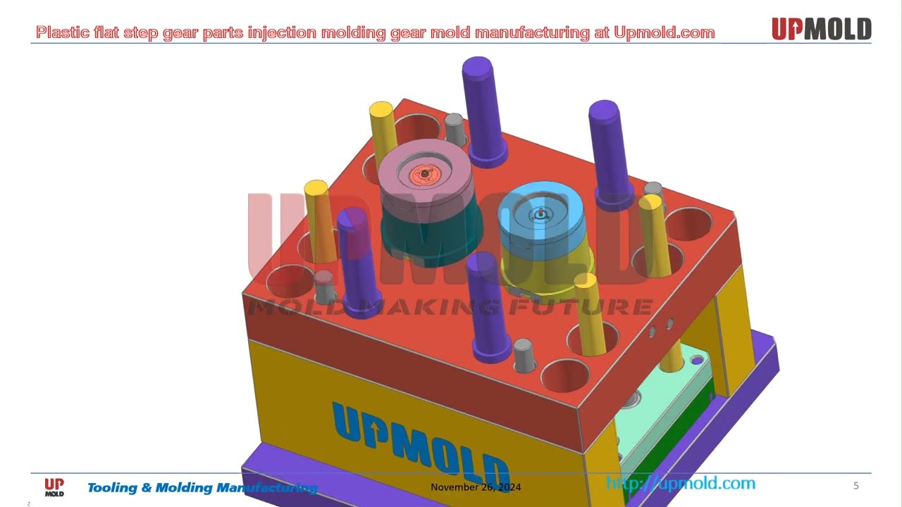 Plastic gear parts injection molding gear molds manufacturing at Upmold.com