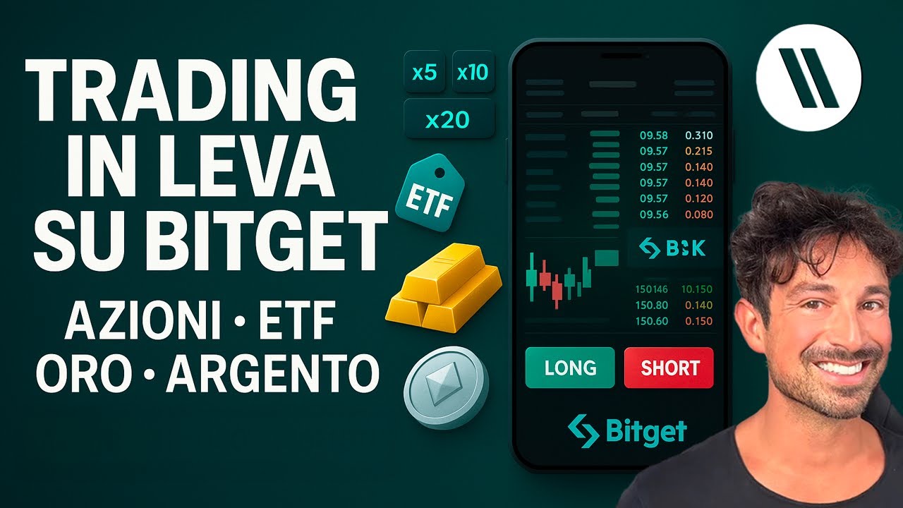 COME FARE TRADING DI AZIONI, ETF, ORO, ARGENTO in LEVA LONG e SHORT SU BITGET
