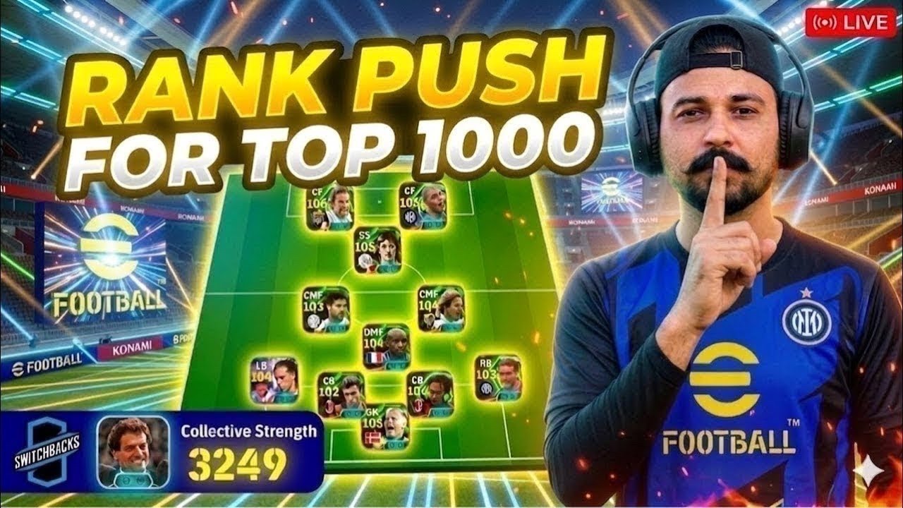 🛑 Rank push for top 1000🥶|| New epic pack🔥|| Friendly matches with subscribers❤️ || efootball 2026