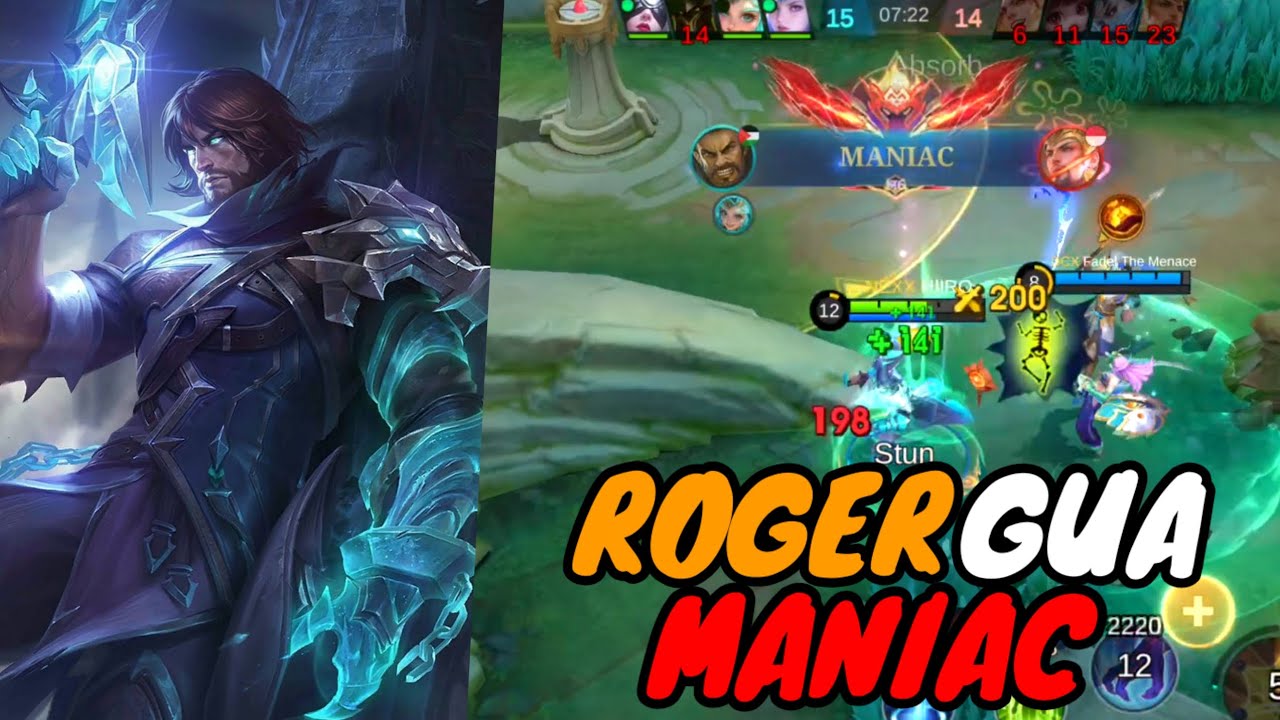 ROGER GUA BANTAI-BANTAI SAMPE MANIAC | ROGER GAMEPLAY - MOBILE LEGEND