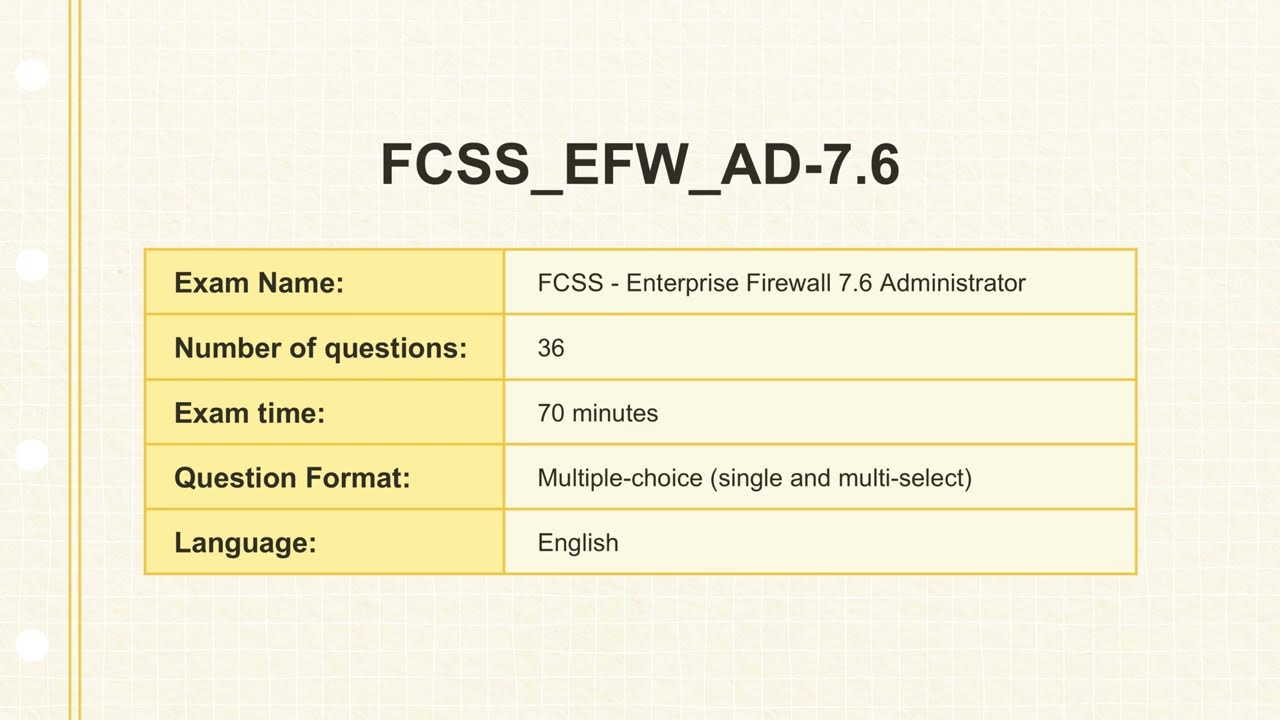 FCSS_EFW_AD-7.6 Practice Exam | Pass the FCSS Enterprise Firewall 7.6 Administrator Certification
