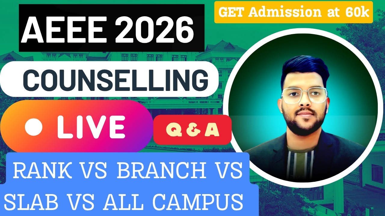AEEE 2026 Live Result Announced Rank Vs campus All Branch  vs slab | Live Q&A #result #aeee2026