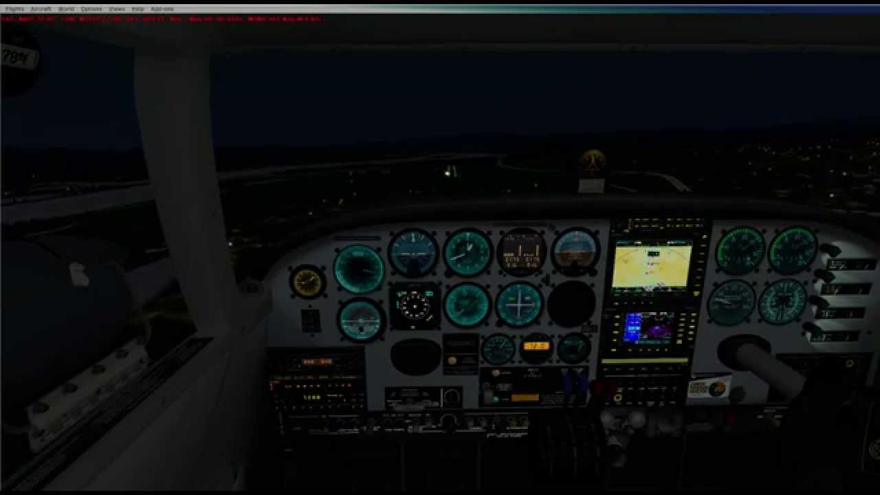 FSX KTTD RWY 7 Night landing