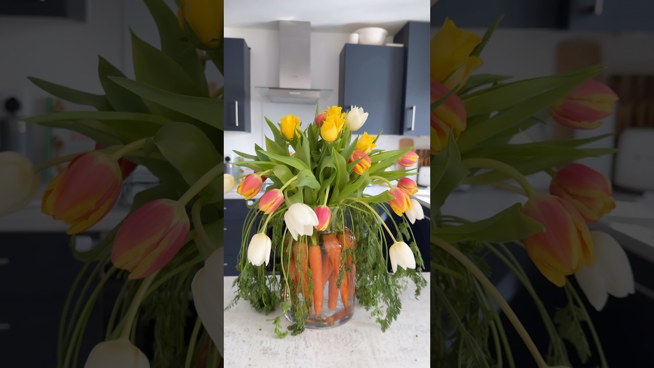 Easter Flower Arrangement 💐 #easterdiy #easterflowers
