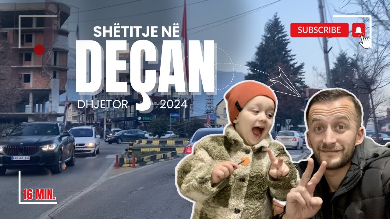 Deçani - Kosova 2024 / 16 min / Driving in Deçan / Visit (December)