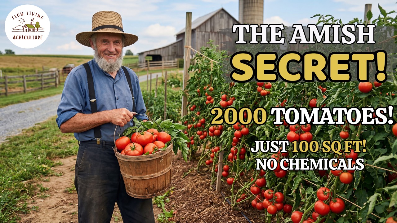 Секрет амишей | 2000 помидоров с крошечного огорода площадью 100 квадратных футов