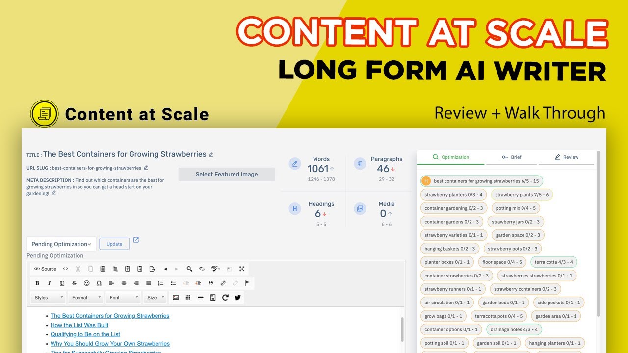 Content At Scale Review (The Perfect AI Writing Tool For Long-Form Content!)
