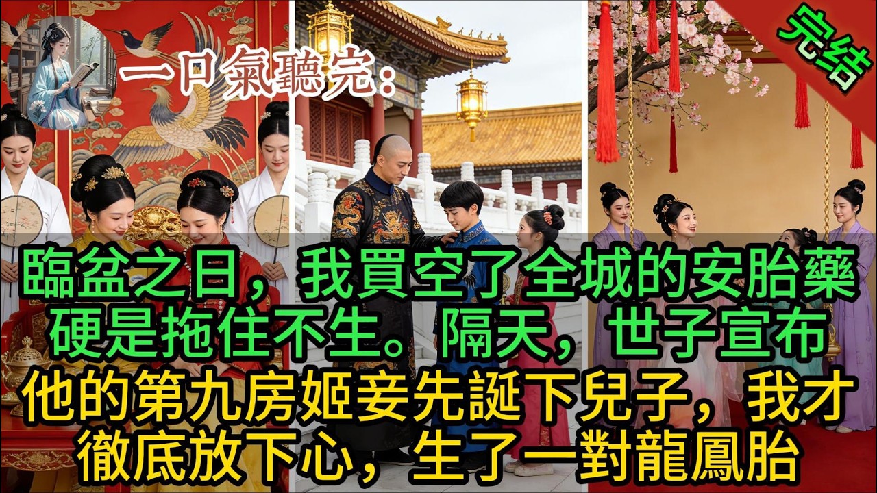 臨盆之日，我買空了全城的安胎藥，硬是拖住不生。隔天，世子宣布他的第九房姬妾先誕下兒子，我才徹底放下心，生了一對龍鳳胎