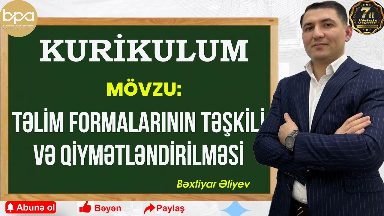 TƏLİM FORMALARI. Bəxtiyar Əliyev 055 766 15 05