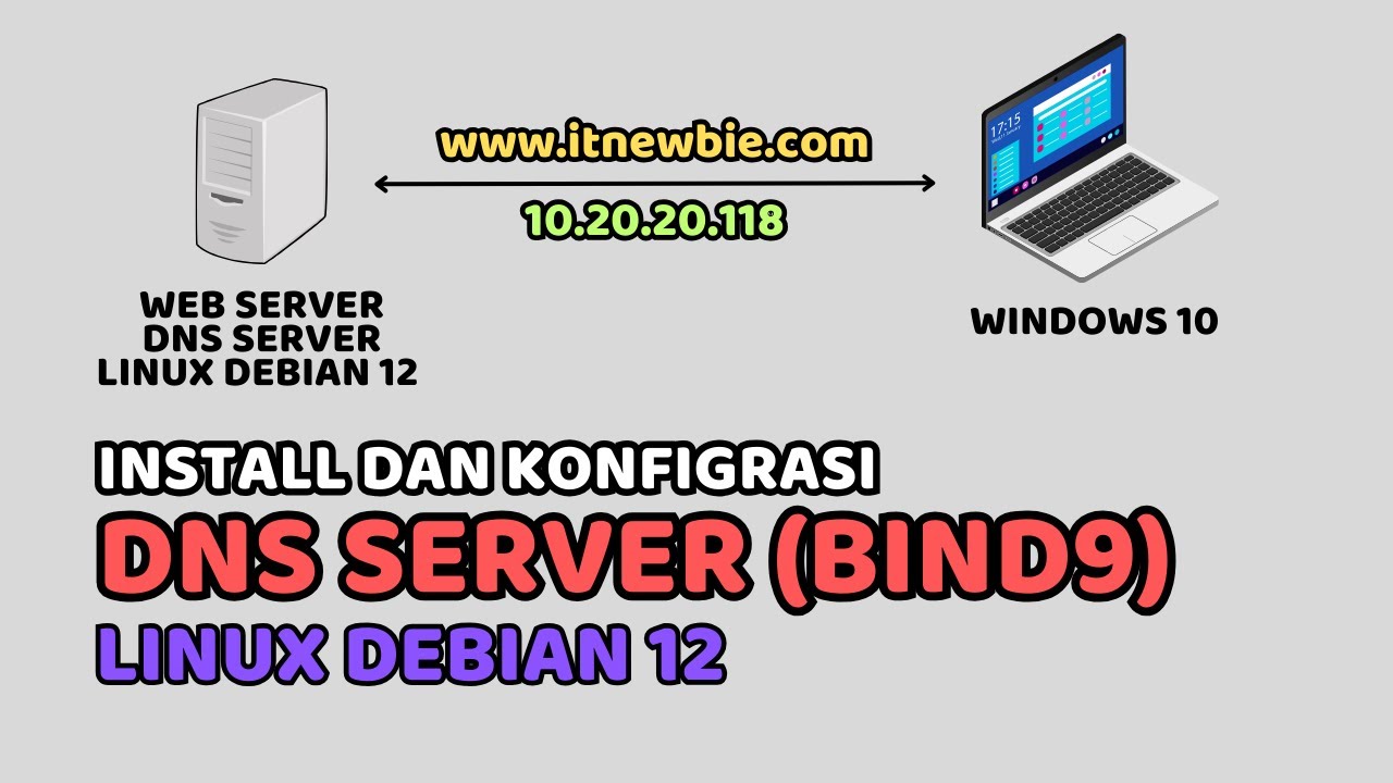 CARA INSTALL DAN KONFIGURASI DNS SERVER PADA LINUX DEBIAN 12