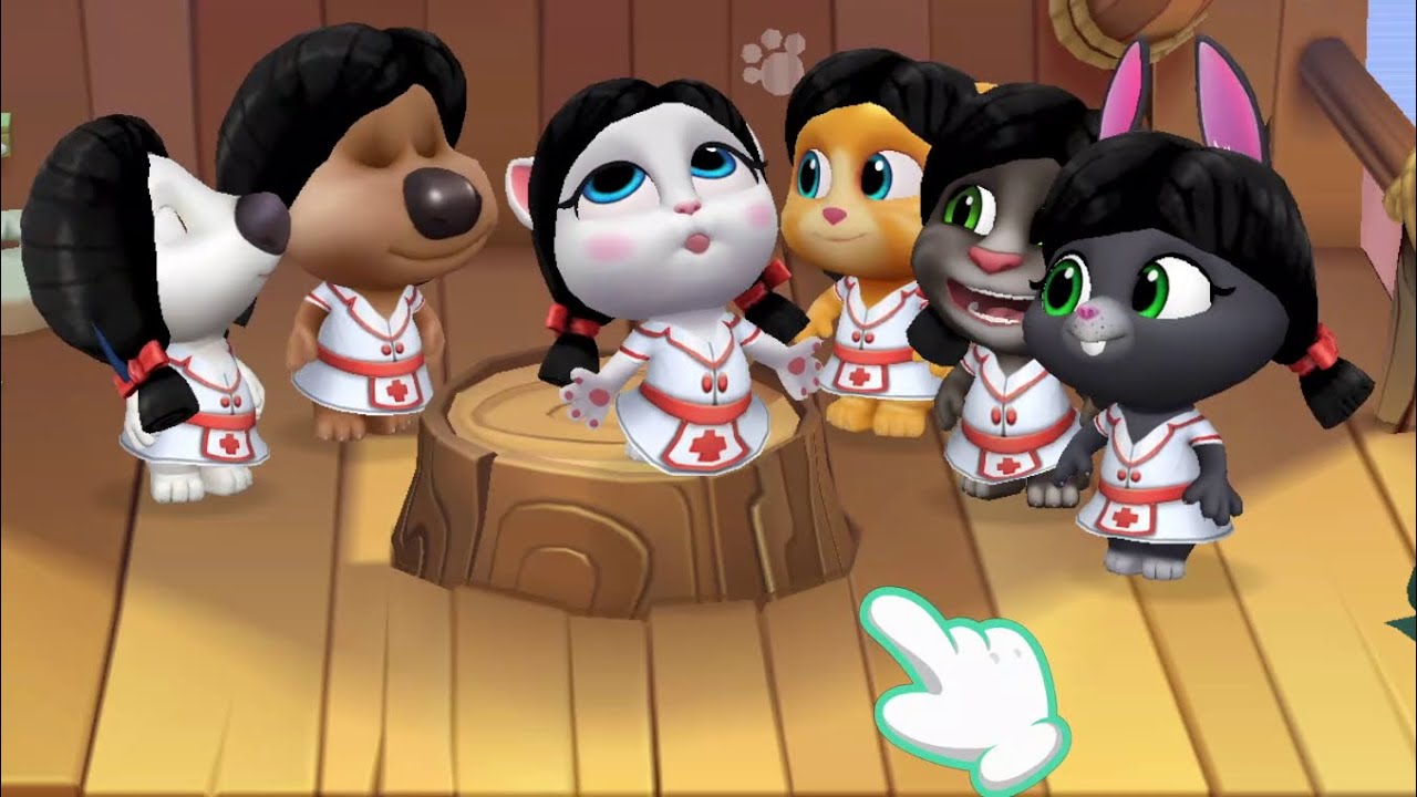 My Talking Tom Friends Gameplay 26 - Nurse Playing games on Tree House
