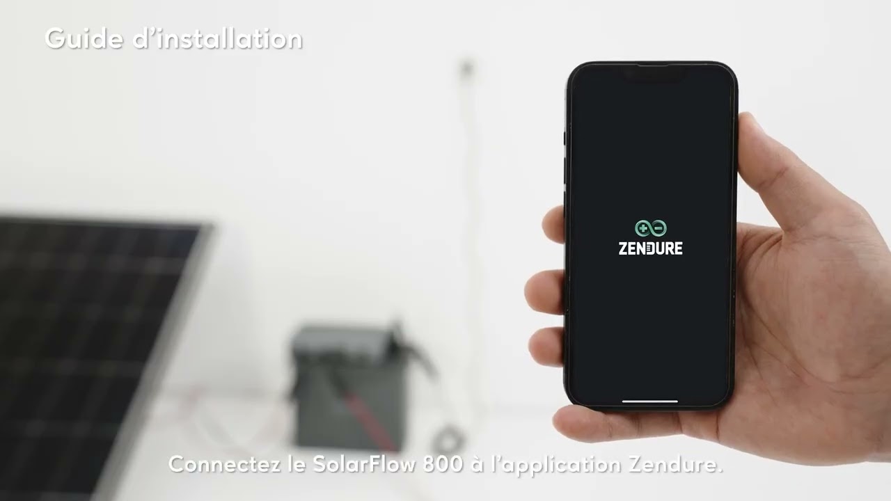 Guide d'installation du SolarFlow 800 avec panneau solaire et batterie