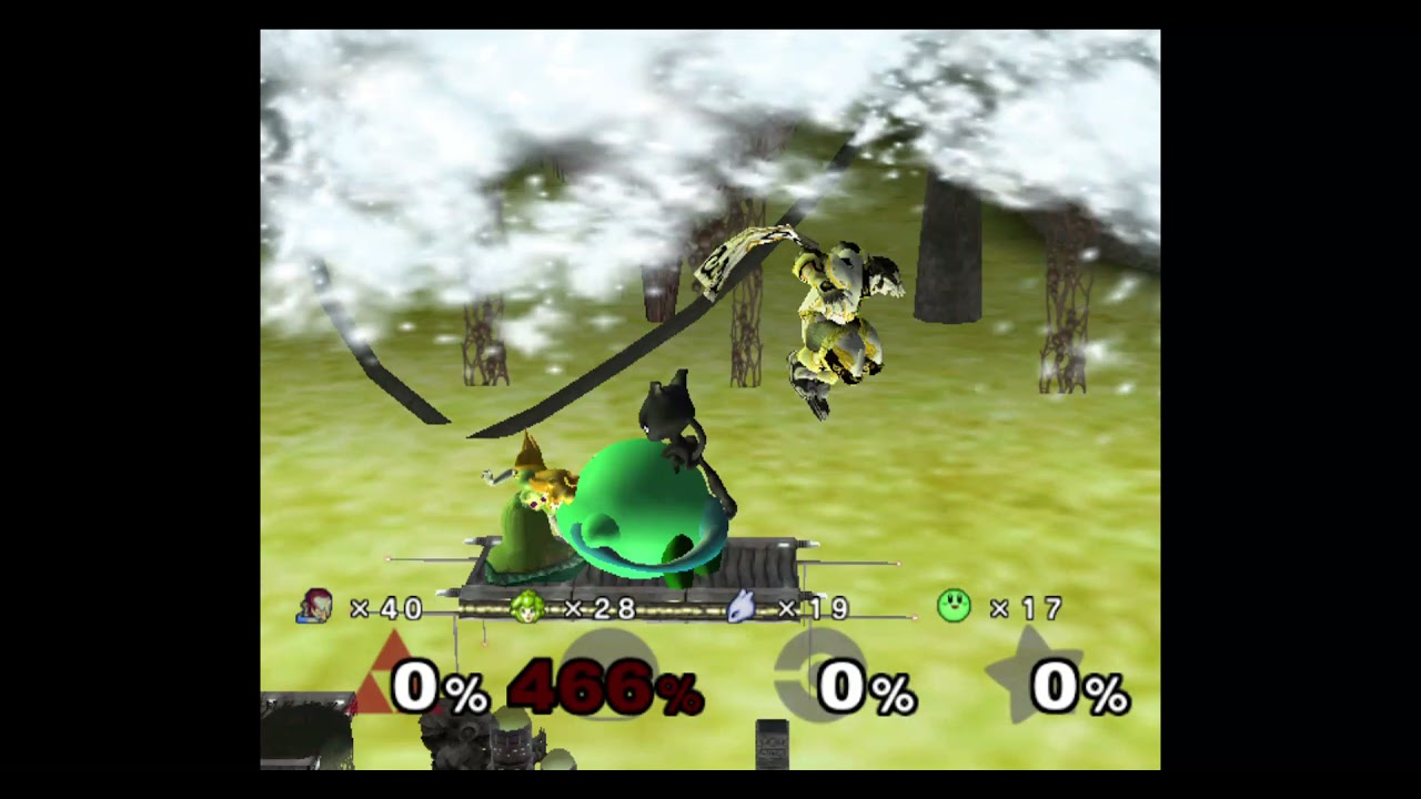 Lightning Melee Fun with MasterGanon, God Mewtwo, Peach and Kirby